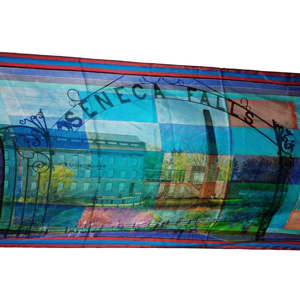Abigail Riggs Silk Scarf National Womens Hall Fame Seneca Falls NY History